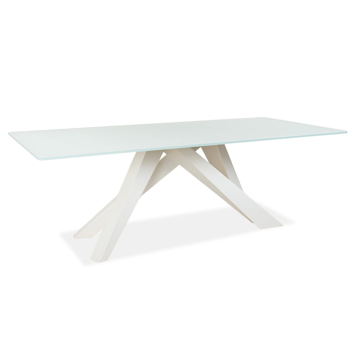 Table de salle à manger en verre blanc Bonaldo Big Table