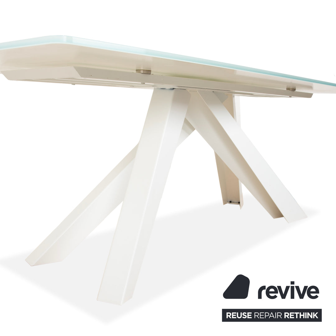 Bonaldo Big Table Glas Esstisch Weiß