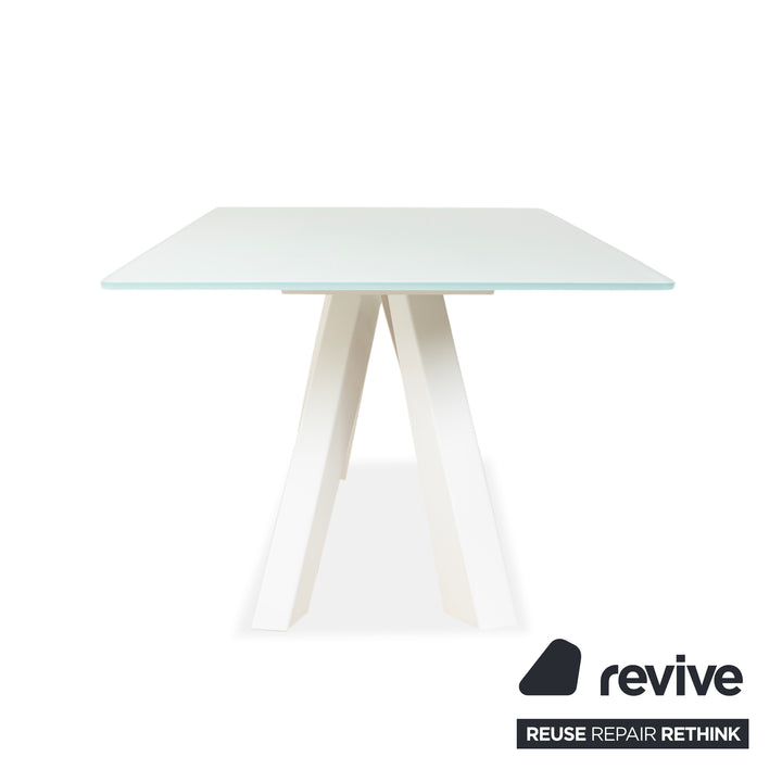 Table de salle à manger en verre blanc Bonaldo Big Table