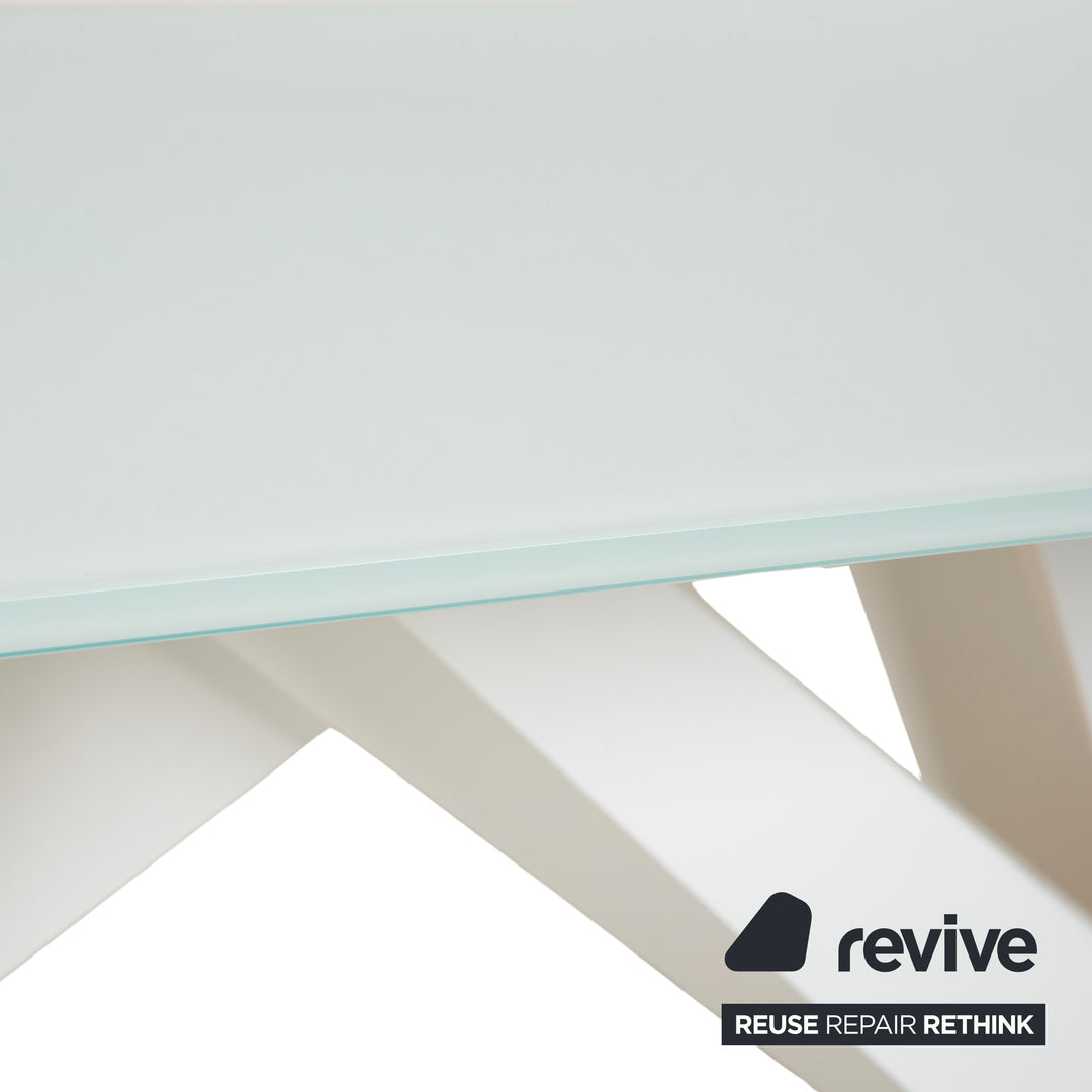 Bonaldo Big Table Glas Esstisch Weiß