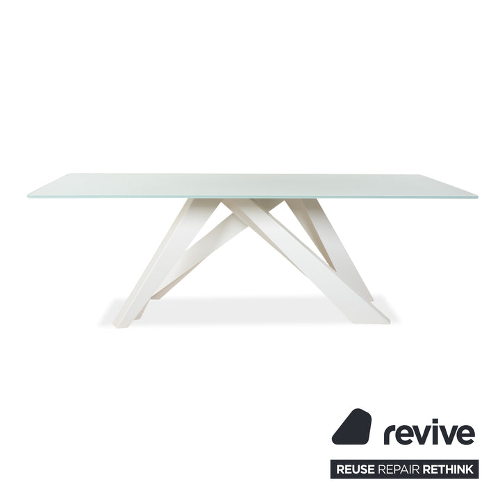Bonaldo Big Table Glas Esstisch Weiß