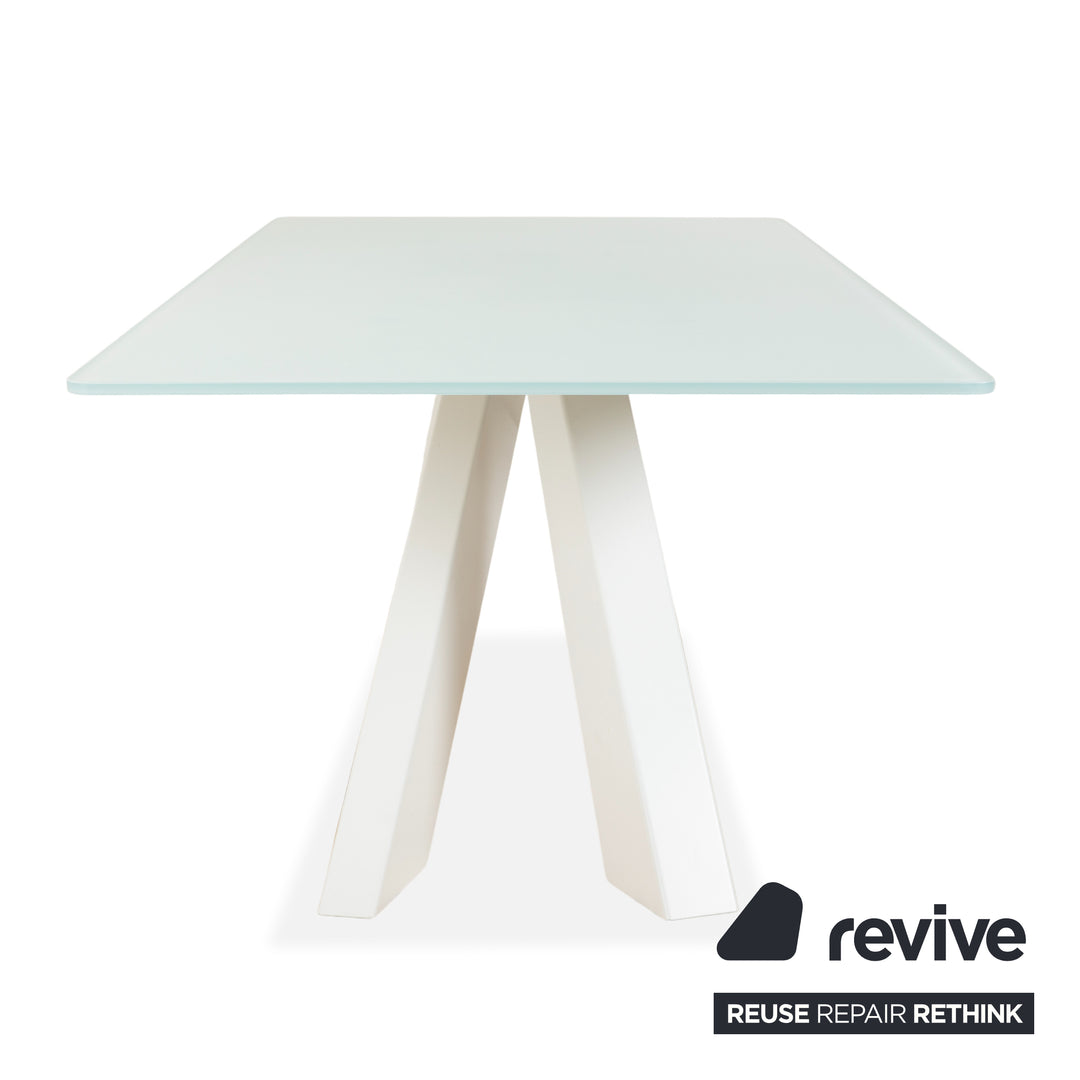 Table de salle à manger en verre blanc Bonaldo Big Table