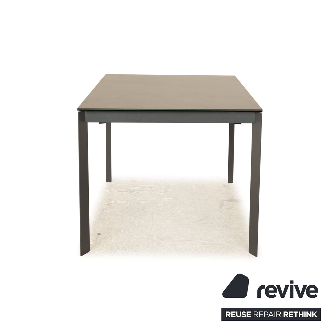 Bonaldo MENU table à manger en verre gris extensible salle à manger 140/210 x 76 x 90