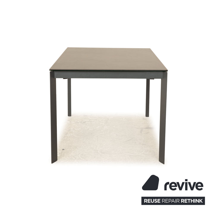 Bonaldo MENU table à manger en verre gris extensible salle à manger 140/210 x 76 x 90