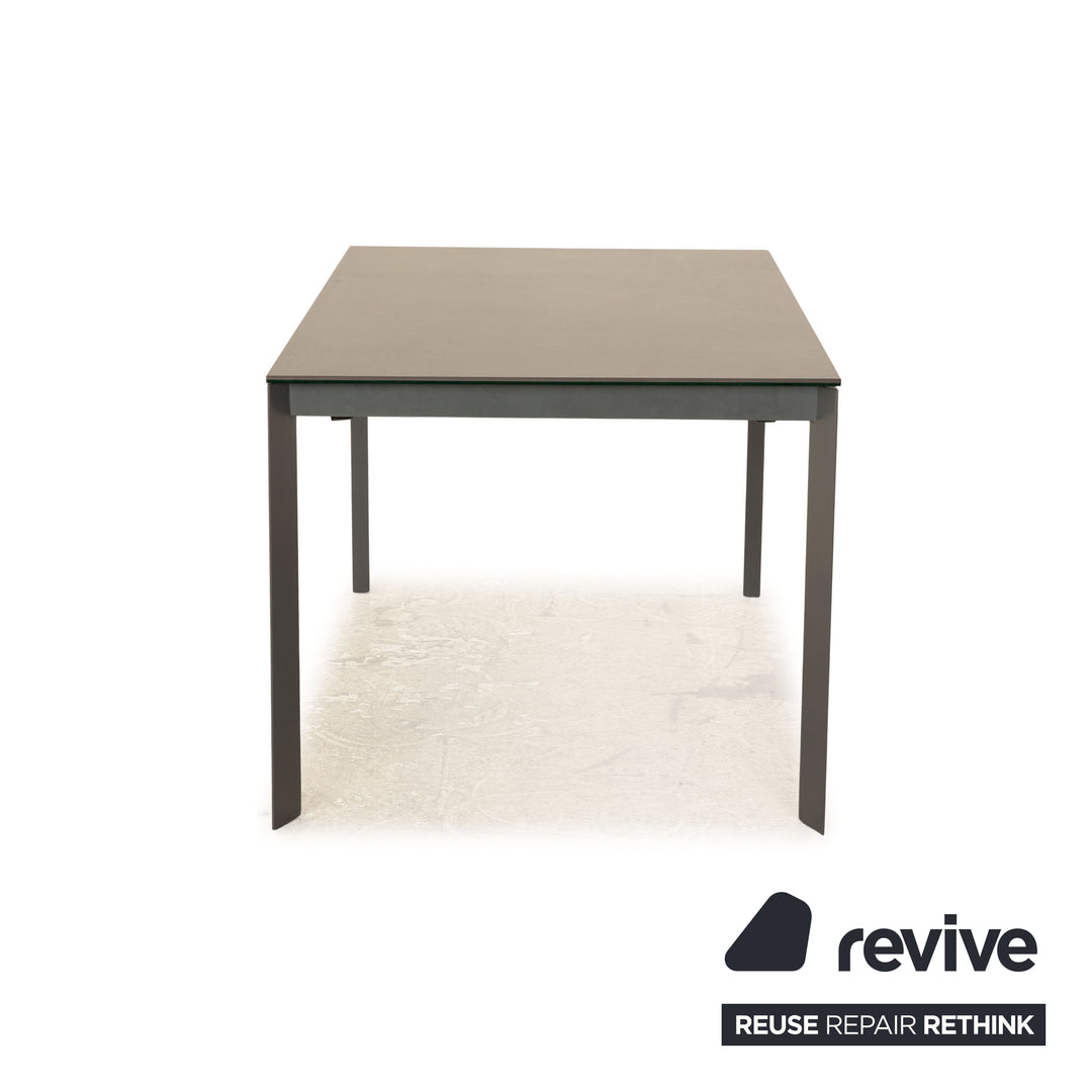Bonaldo MENU table à manger en verre gris extensible salle à manger 140/210 x 76 x 90