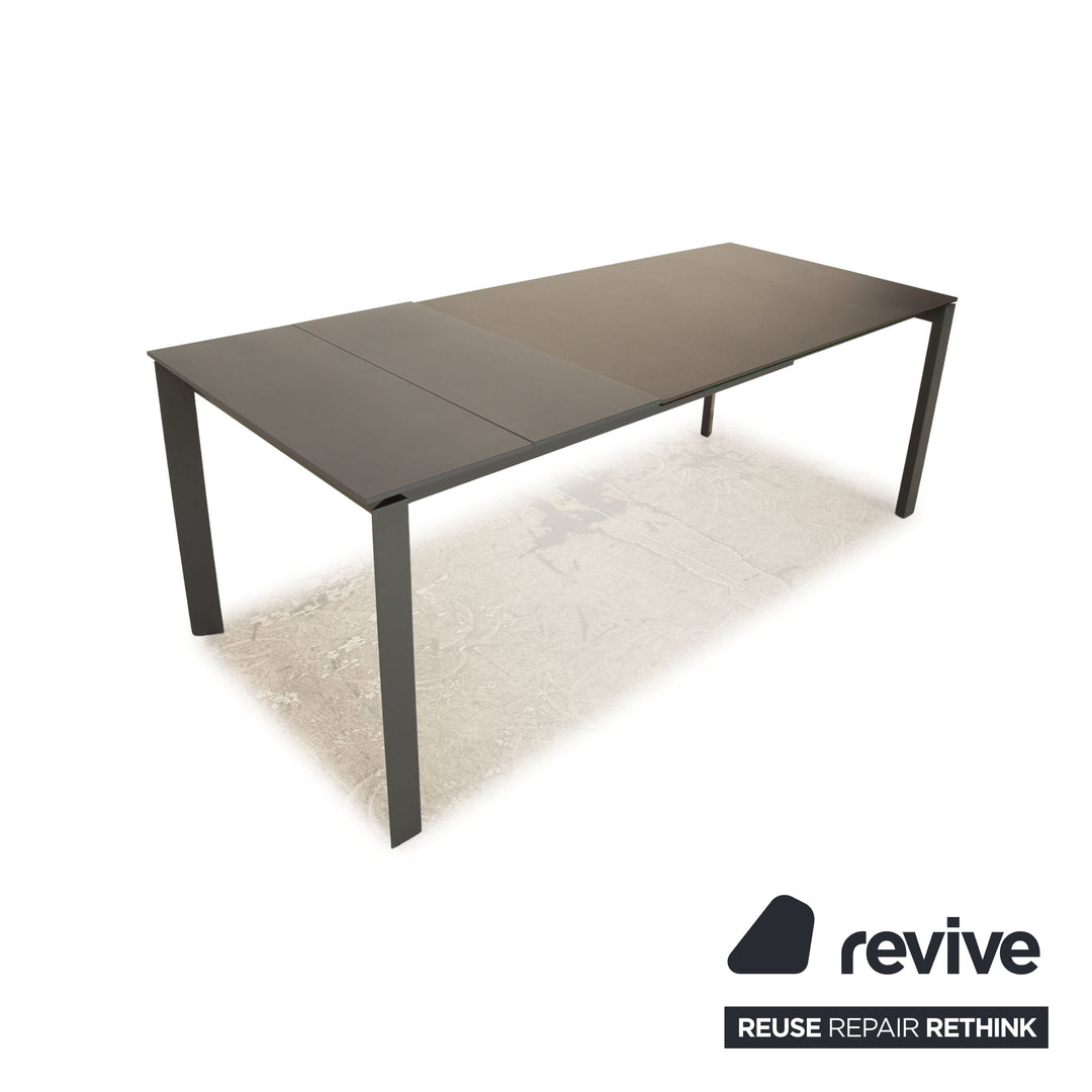 Bonaldo MENU table à manger en verre gris extensible salle à manger 140/210 x 76 x 90