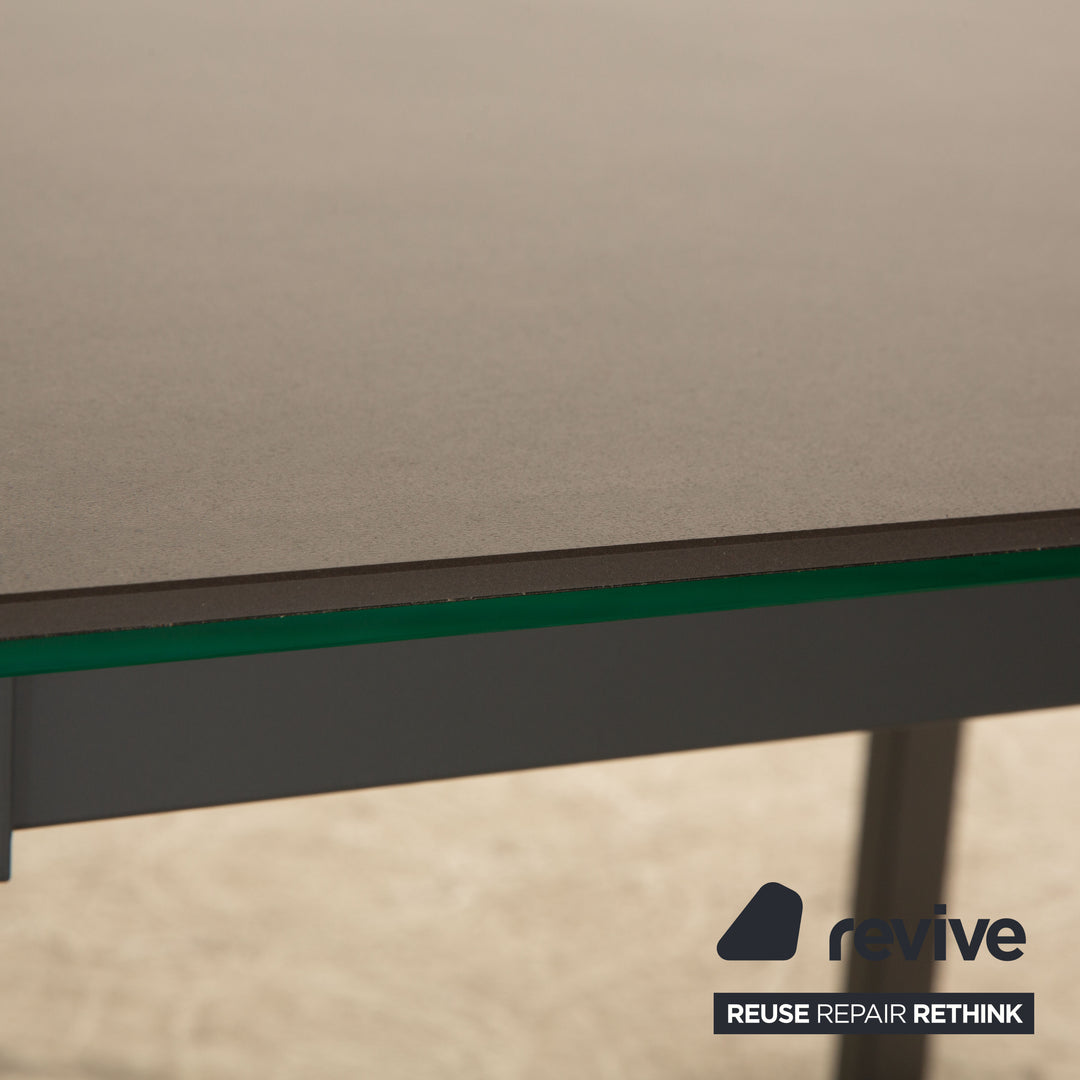 Bonaldo MENU table à manger en verre gris extensible salle à manger 140/210 x 76 x 90