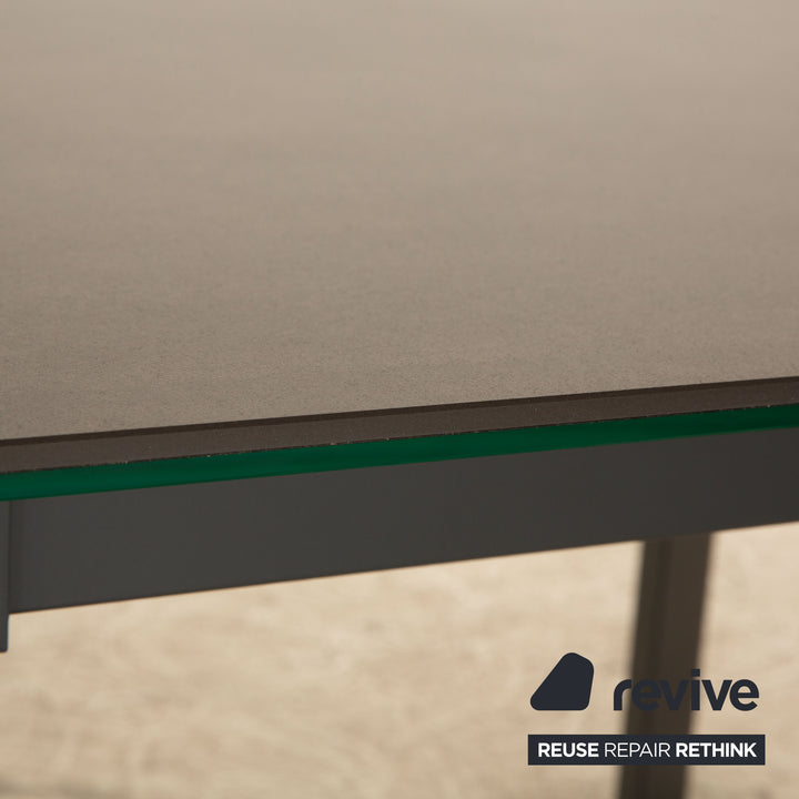 Bonaldo MENU table à manger en verre gris extensible salle à manger 140/210 x 76 x 90