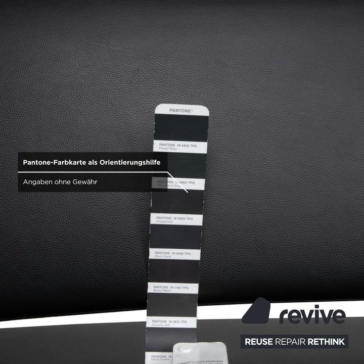 Bonaldo Pierrot King Leder Dreisitzer Schwarz manuelle Funktion Sofa Couch Schlafsofa