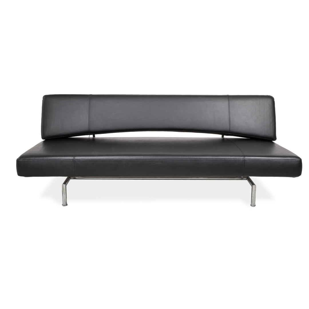Bonaldo Pierrot King Leder Dreisitzer Schwarz manuelle Funktion Sofa Couch Schlafsofa