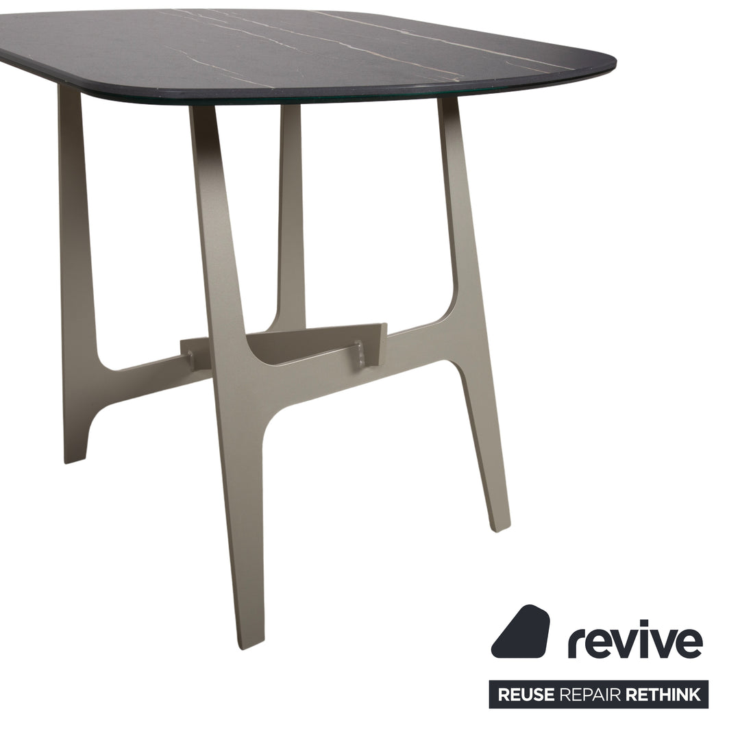 Bonaldo Slot Side Table Coffee Table Black Stone Grain by Giuseppe Viganò