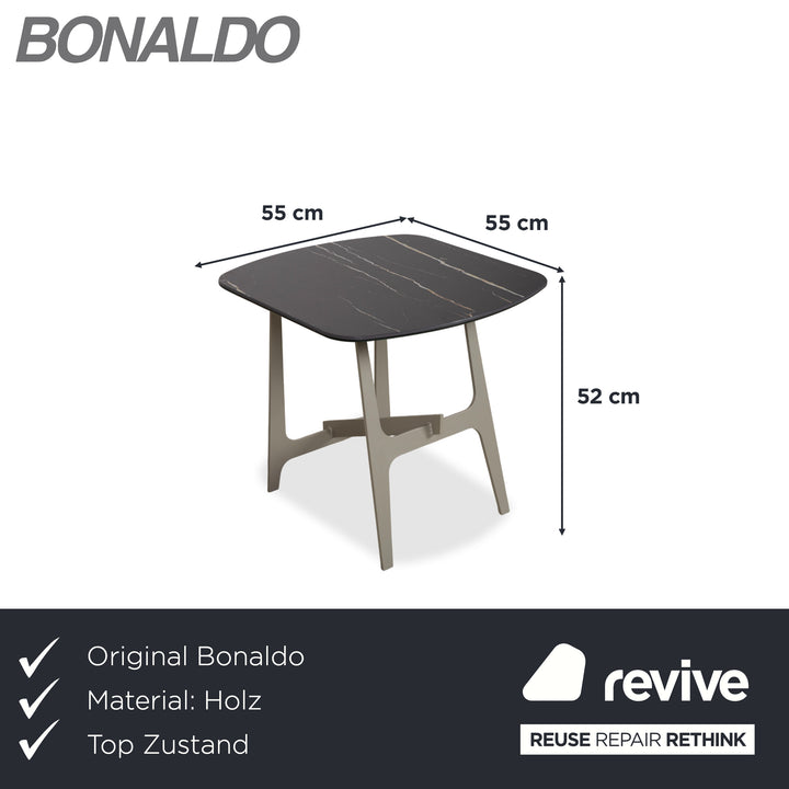 Bonaldo Slot Table d'appoint Table basse Noire Grain de pierre par Giuseppe Viganò
