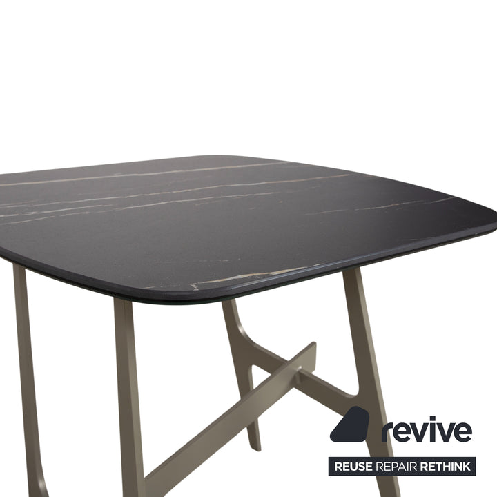 Bonaldo Slot Side Table Coffee Table Black Stone Grain by Giuseppe Viganò
