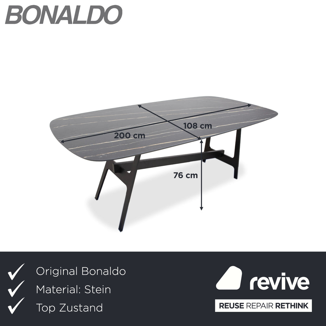 Bonaldo Slot Esstisch Schwarz Weiß Anthrazit 200 x 108cm by Giuseppe Viganò