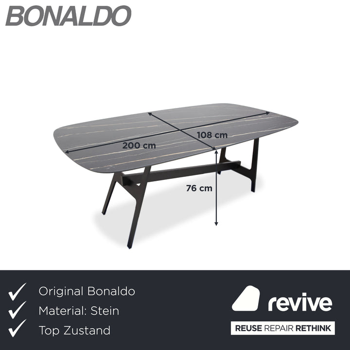 Bonaldo Slot Esstisch Schwarz Weiß Anthrazit 200 x 108cm by Giuseppe Viganò