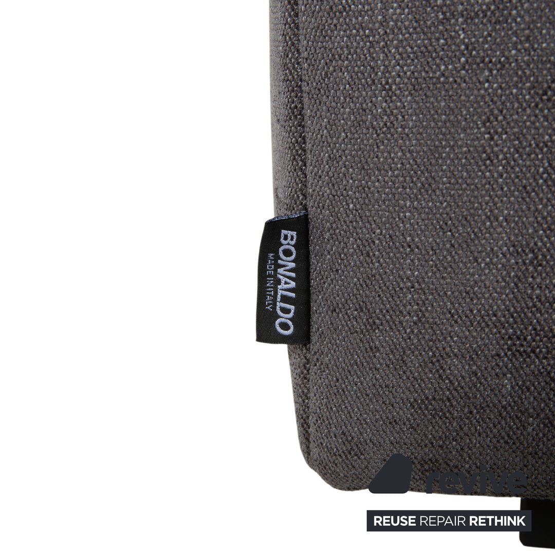 Lit double Bonaldo SQUARING en tissu gris 180 x 200 cm