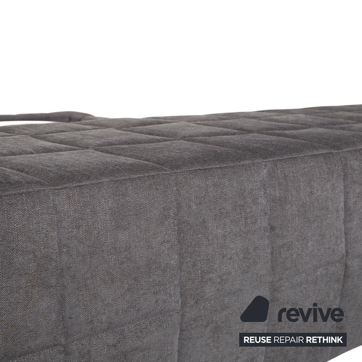 Lit double Bonaldo SQUARING en tissu gris 180 x 200 cm