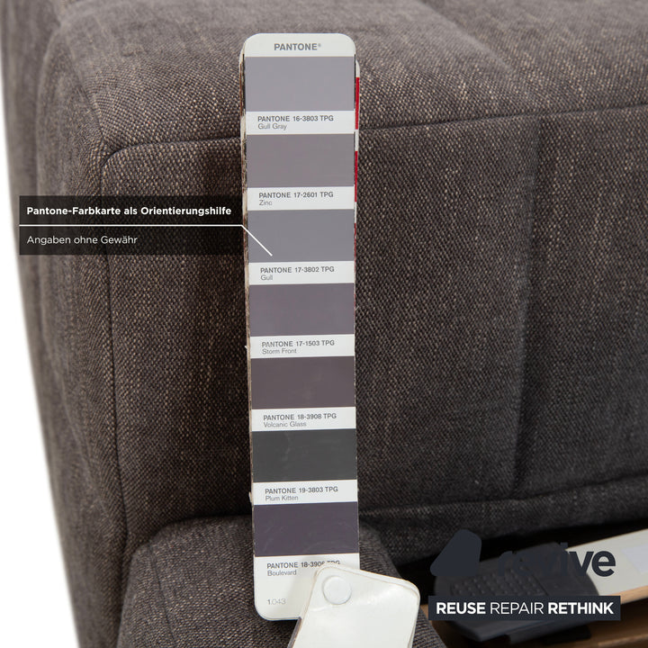 Lit double Bonaldo SQUARING en tissu gris 180 x 200 cm