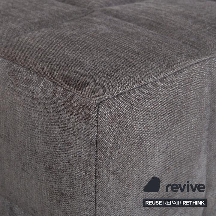 Lit double Bonaldo SQUARING en tissu gris 180 x 200 cm