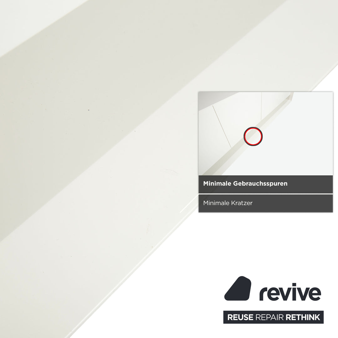 Buffet en bois Bonaldo Sunrise, blanc crème, avec éclairage indirect électrique