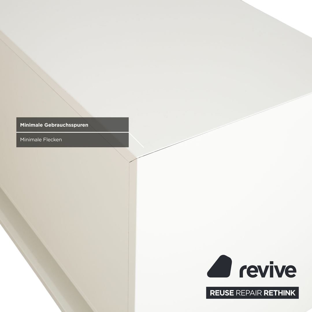 Buffet en bois Bonaldo Sunrise, blanc crème, avec éclairage indirect électrique