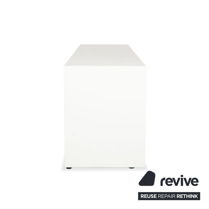 Buffet en bois Bonaldo Sunrise, blanc crème, avec éclairage indirect électrique