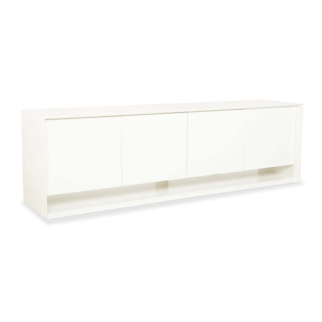 Buffet en bois Bonaldo Sunrise, blanc crème, avec éclairage indirect électrique