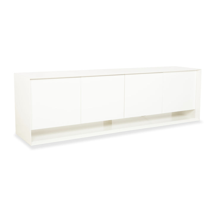 Buffet en bois Bonaldo Sunrise, blanc crème, avec éclairage indirect électrique