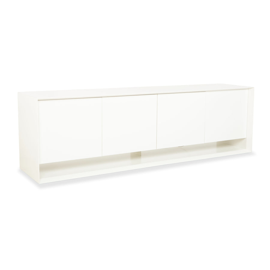 Buffet en bois Bonaldo Sunrise, blanc crème, avec éclairage indirect électrique