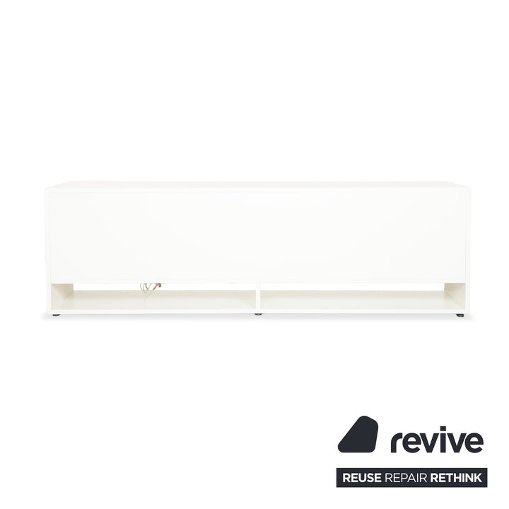 Buffet en bois Bonaldo Sunrise, blanc crème, avec éclairage indirect électrique