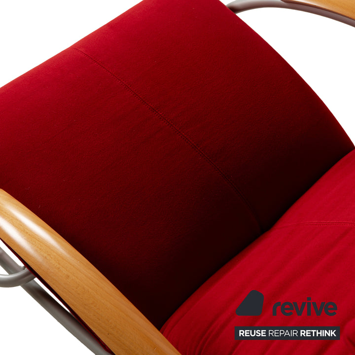 Bonaldo Swing Plus Stoff Sessel Rot manuelle Funktion Relaxfunktion