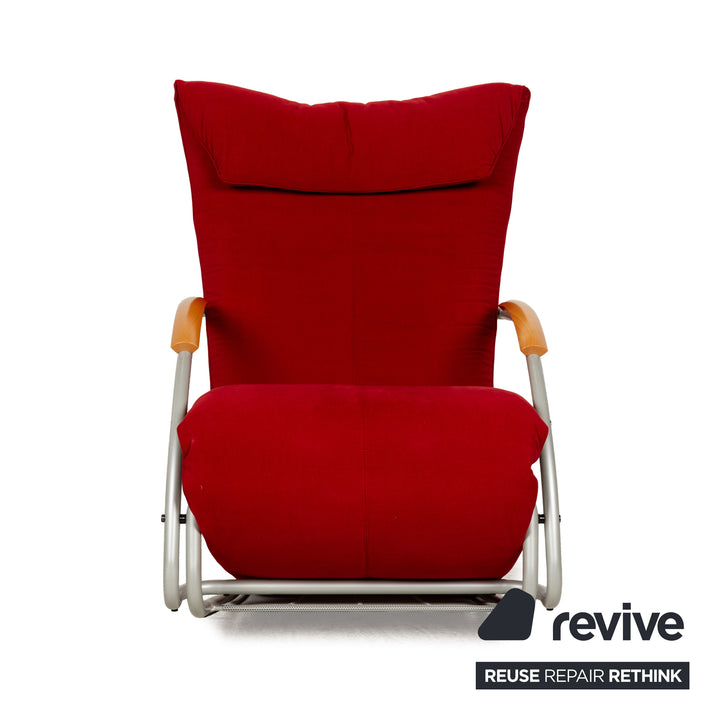 Bonaldo Swing Plus Stoff Sessel Rot manuelle Funktion Relaxfunktion