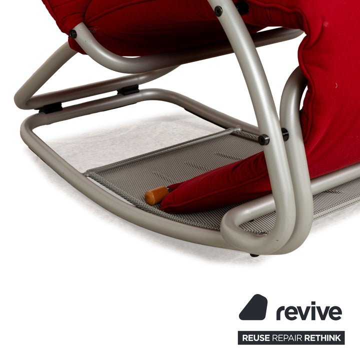 Bonaldo Swing Plus Stoff Sessel Rot manuelle Funktion Relaxfunktion