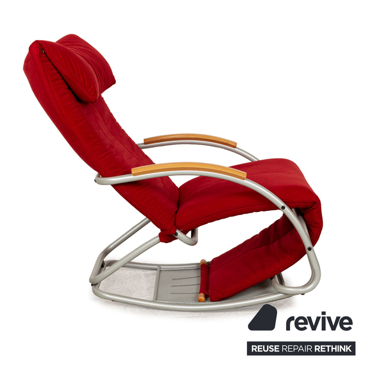 Bonaldo Swing Plus Stoff Sessel Rot manuelle Funktion Relaxfunktion