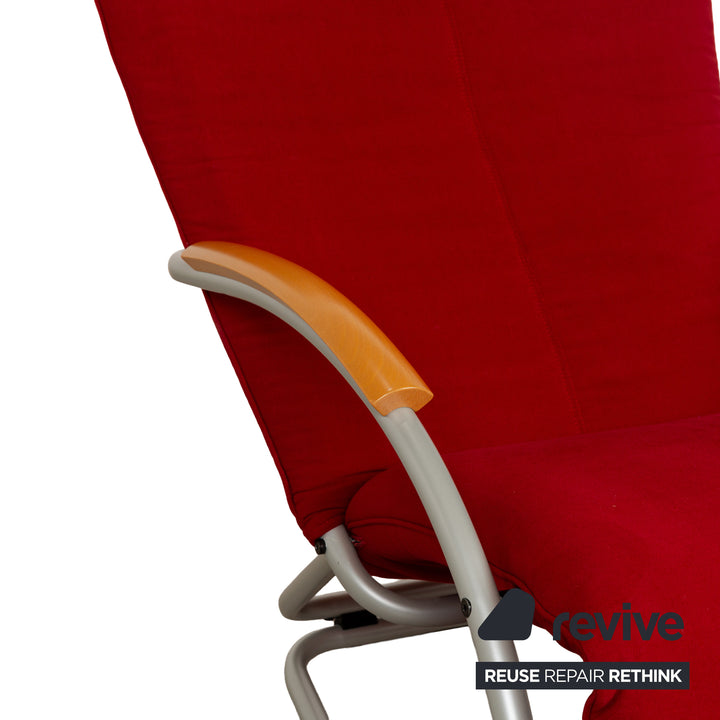 Bonaldo Swing Plus Stoff Sessel Rot manuelle Funktion Relaxfunktion