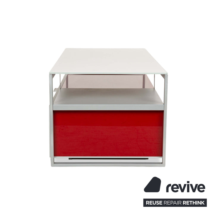 Buffet bas en aluminium Bontempi Eidos rouge gris blanc