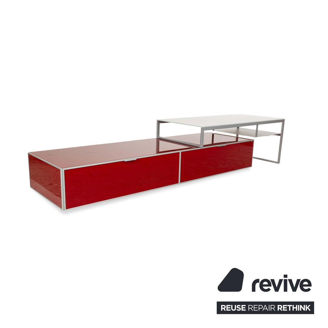 Bontempi Eidos Aluminium Sideboard Red Grey White Lowboard