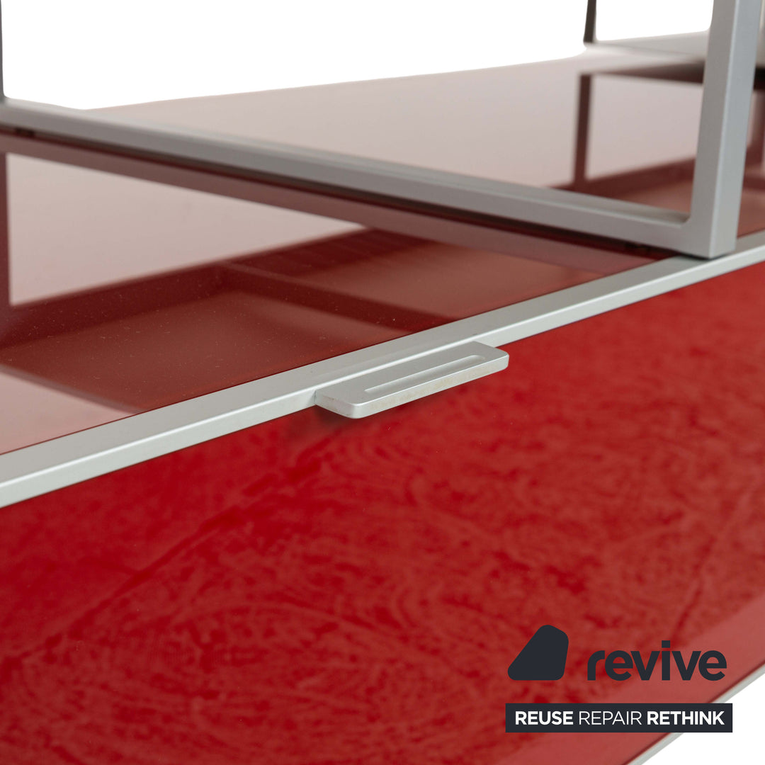 Bontempi Eidos Aluminium Sideboard Red Grey White Lowboard