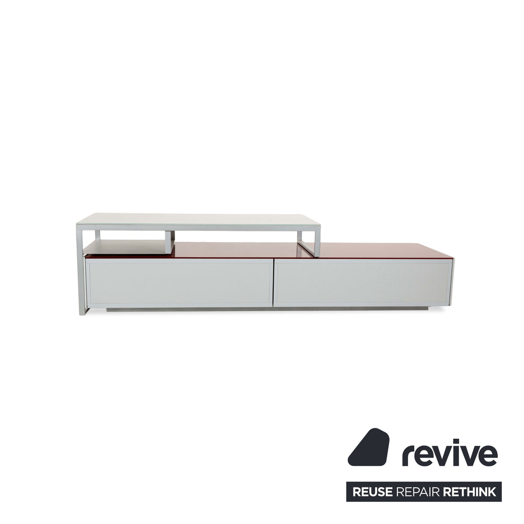 Bontempi Eidos Aluminium Sideboard Red Grey White Lowboard