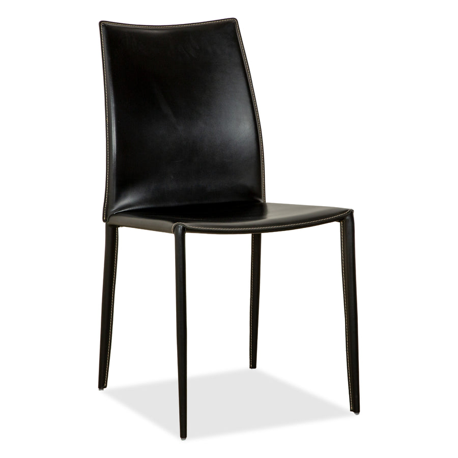 Bontempi Linda Leather Chair Black Dining Chair