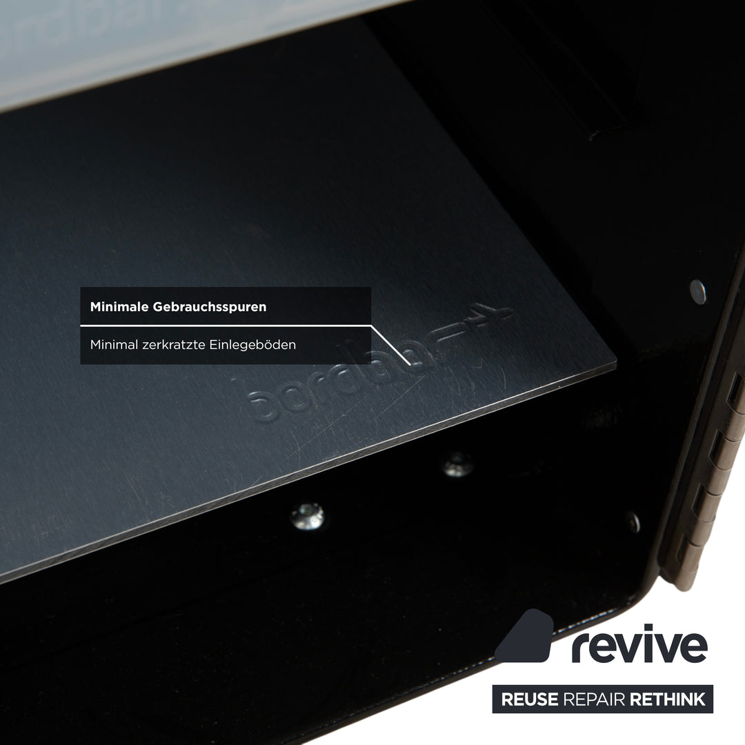 bordbar Box Container Schwarz Anschlag rechts Flugzeugtrolley inkl. Zubehör