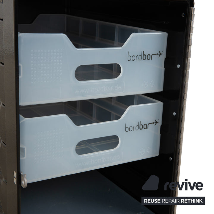 bordbar Box Container Black Right-Hand Hinge Aircraft Trolley incl. Accessories