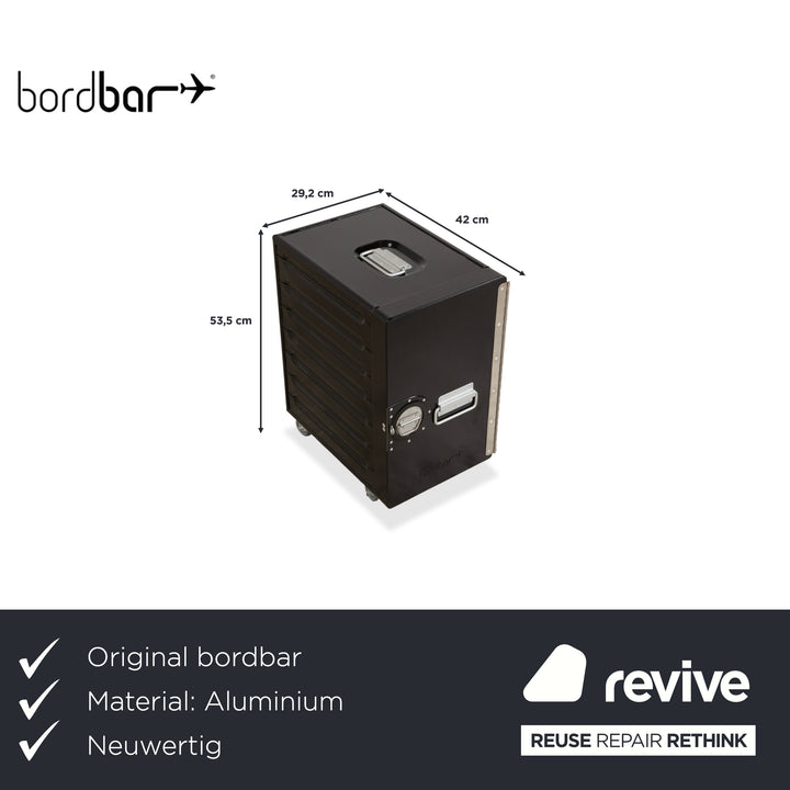 bordbar Box Container Black Right-Hand Hinge Aircraft Trolley incl. Accessories