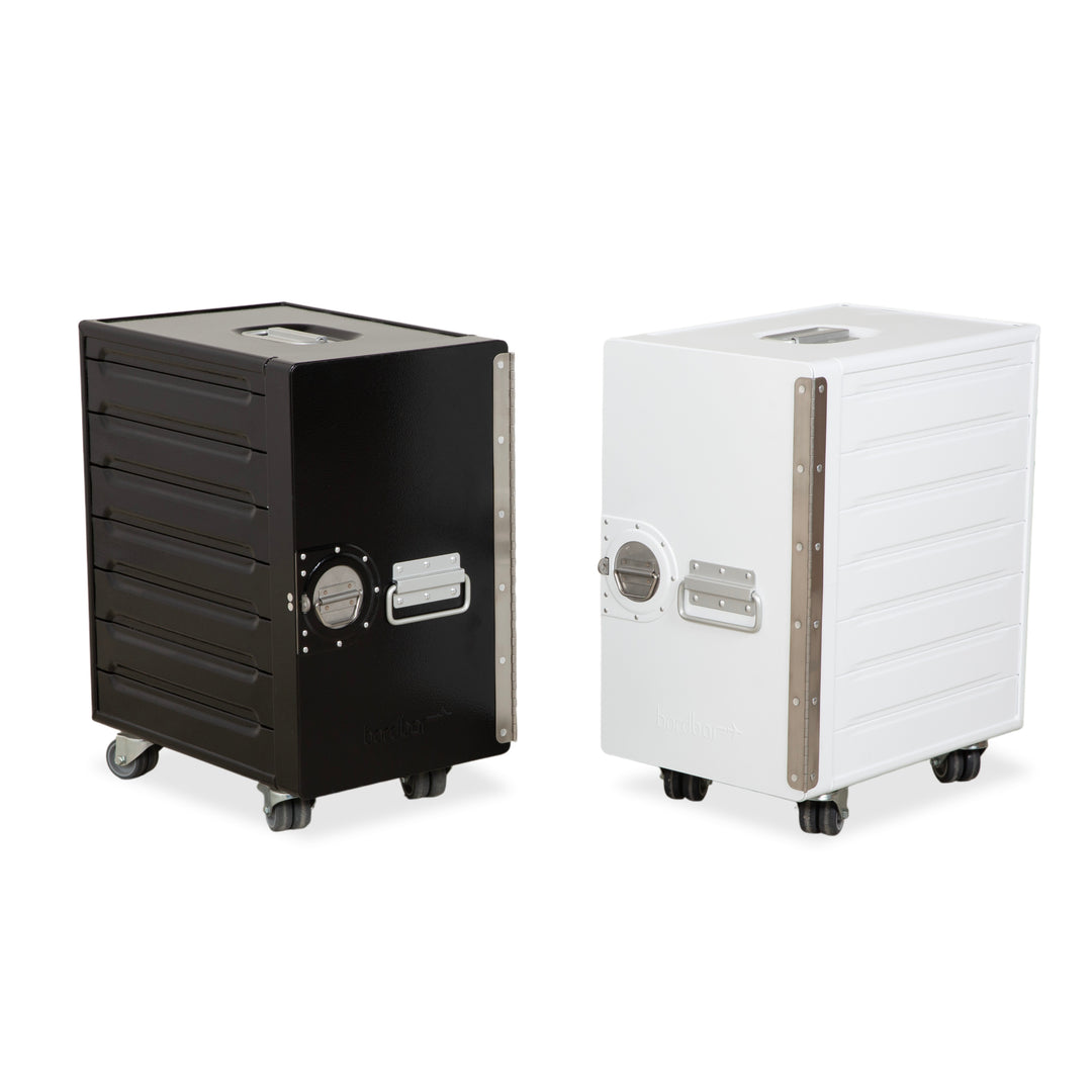 bordbar Box Container Schwarz Anschlag rechts Flugzeugtrolley inkl. Zubehör