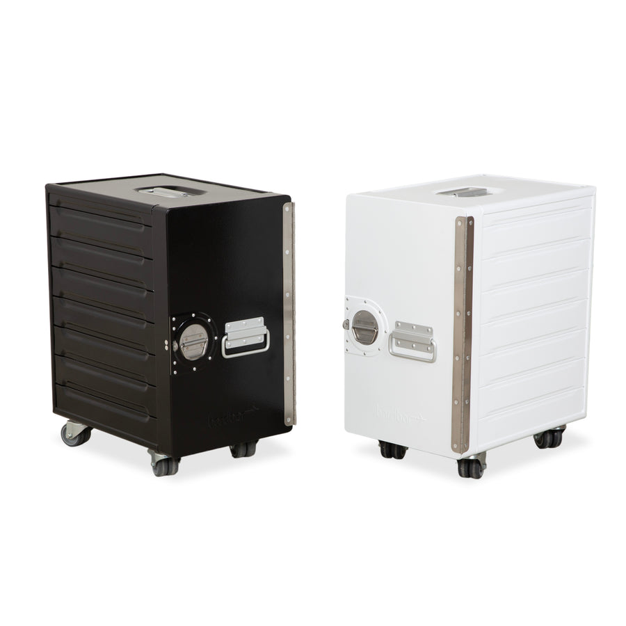 bordbar Box Container Schwarz Anschlag rechts Flugzeugtrolley inkl. Zubehör