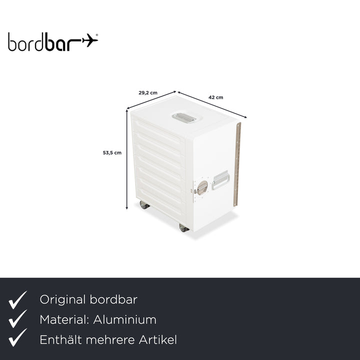 bordbar Box Container Schwarz Anschlag rechts Flugzeugtrolley inkl. Zubehör