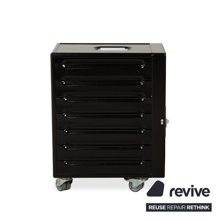 Chariot de transport pour avion Bordbar Box Container noir à charnière à droite avec accessoires