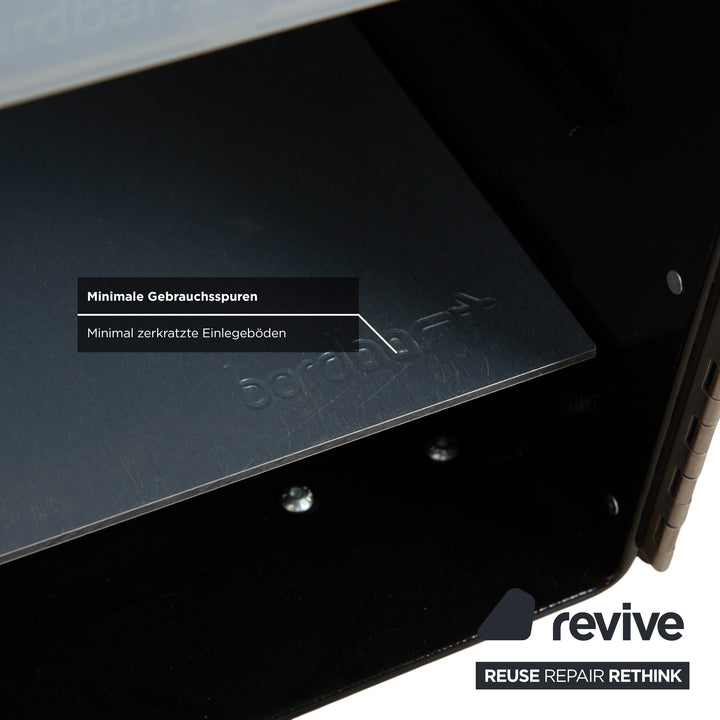 bordbar Box Container Schwarz Anschlag rechts Flugzeugtrolley inkl. Zubehör