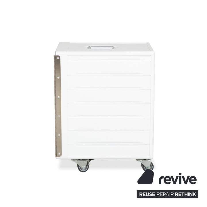 Chariot de transport pour avion Bordbar Box Container blanc à charnière à droite avec accessoires