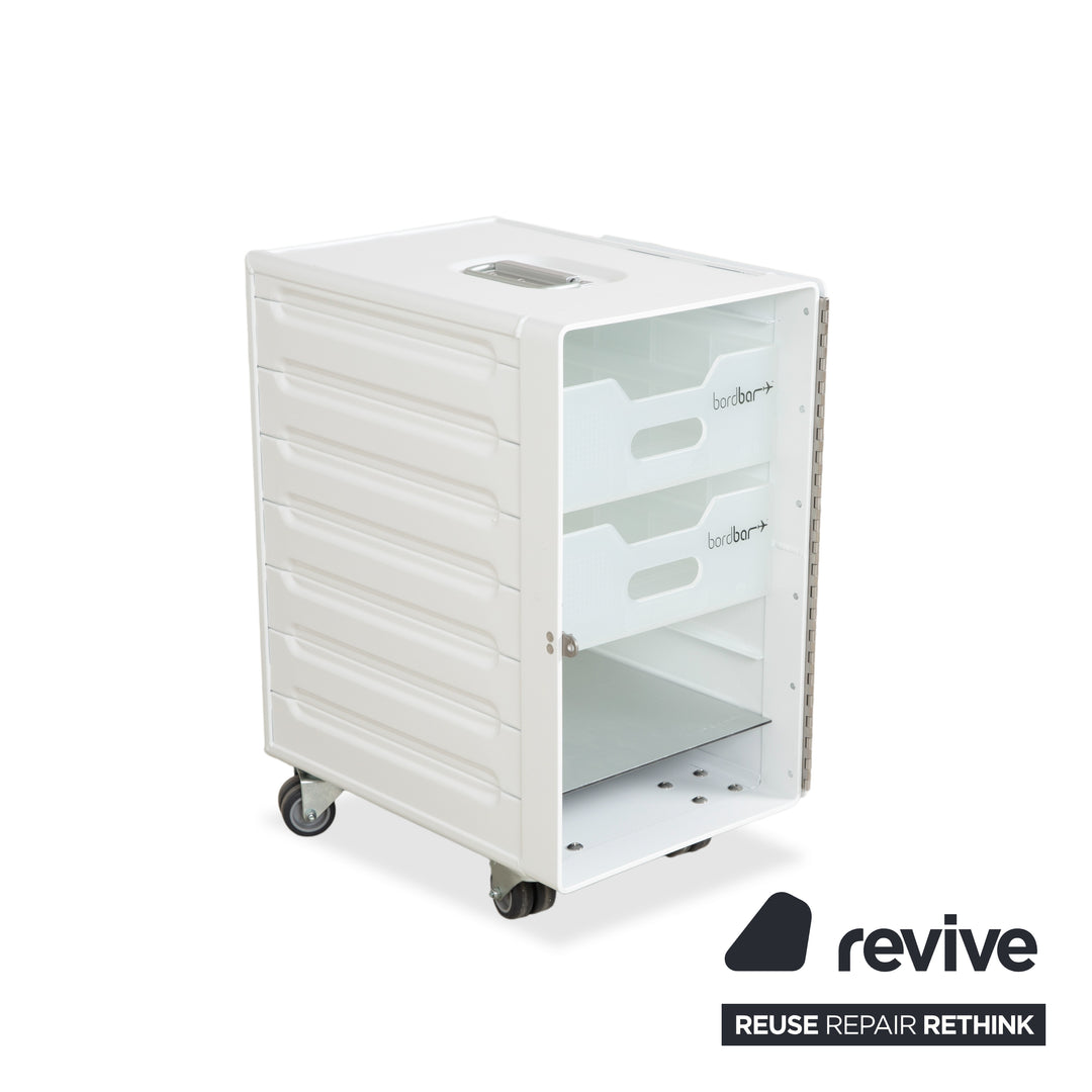 bordbar Box Container White Right-Hand Hinge Aircraft Trolley incl. Accessories